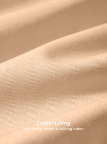 LUVLETTE 加大高腰无缝平角裤女士内衣内裤套装 - 杏色 - 查看 9