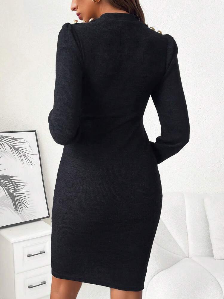 Maternity Mock Neck Bodycon Dress