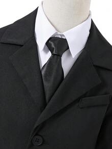 男小童單排釦火焰&西裝褲&襯衫&系帶