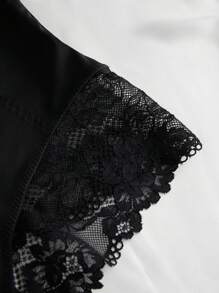 Ren tương phản Eo cao Quần lót định hình - màu đen - Xem 8