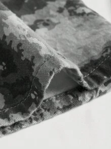 SHEIN 青少年女孩紮染直筒牛仔褲 - 中等水洗藍 - 查看 4