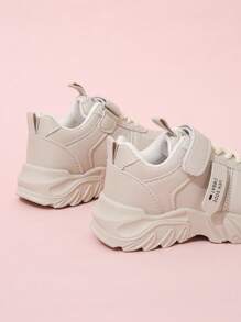 嬰兒時尚休閒四季皆宜米色運動鞋,適用於男嬰兒