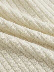 ROMWE Kawaii Lace Trim Button Front Peplum Tee - Beige - View 4