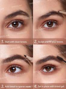 SHEGLAM So Abrowsing Brow Kit-Espresso 3 In 1 Waterproof Eyebrow Gel Pencil Pen Set Extra-Fine Natural Shaping Outlining Filling Eyebrow Makeup Brown Eyebrow - Espresso - View 4