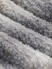 Dazy-Less 女式全身印花圆领长袖毛衣、长袖上衣、秋季女装 - 淺灰色 - 查看 7