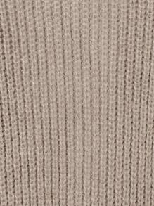 Calvaya 大码落肩开衫 - 卡其色 - 查看 5