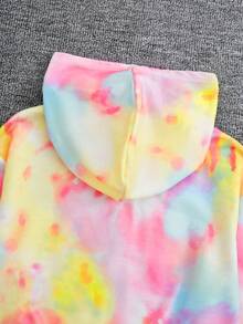 SHEIN 女童扎染彩虹爱心印花卫衣 - 彩色 - 查看 4