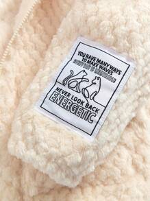 Cozy Pixies Baby Girl 3D Ear Design Hooded Zipper Up Thermal Lined Jacket,In Fall/Winter