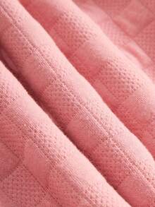 Bebé niña Pantalones con camiseta unicolor con botón delantero - Rosa - Ver 5