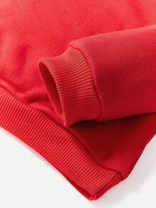 Young Boy Spider Web Print Sweatshirt - Red - View 4