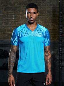 Manfinity Sport Corelite Camiseta deportiva para hombres con cuello en V para entrenamiento - Multicolor - Ver 5