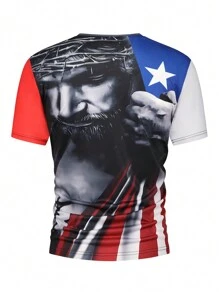 Manfinity LEGND Men Flag Print Tee - Multicolor - View 2