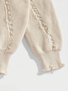 Manfinity RebelGame Men Drop Shoulder Drawstring Sweater - Apricot - View 4