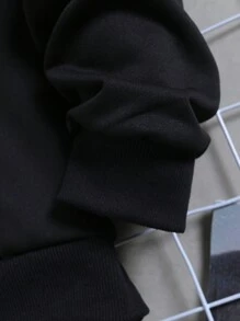 Tween Boy Japanese Letter & Figure Graphic Sweatshirt - Multicolor - View 3