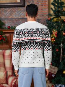 Manfinity Homme Nam Mẫu Geo Áo len - Nhiều màu - Xem 2