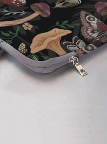 ROMWE Fairycore Boho Mushroom & Butterfly Pattern Laptop Bag - Multicolor - View 3