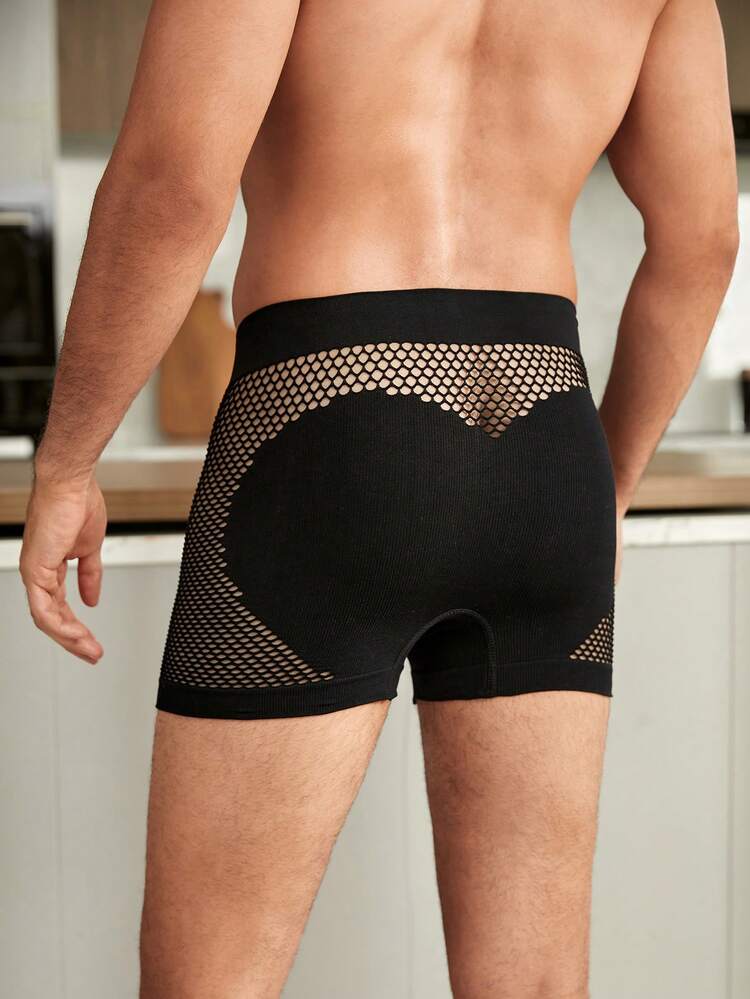 Men Hollow Out Solid Trunks ,3 Pcs