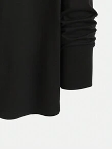 Manfinity Homme Men Wings Print Casual Long Sleeve Tee, Boyfriend Gift, For Work, For Fall - Black - View 5