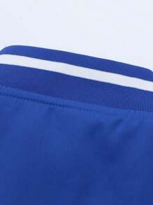 Manfinity LEGND Männer College Jacke mit Buchstaben Grafik, zweifarbig Streifen ohne Hoodie - Königsblau - Übersicht 8