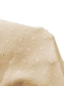 Chiquease 圓點鏤空蕾絲花邊喇叭袖襯衫 - 杏色 - 查看 7