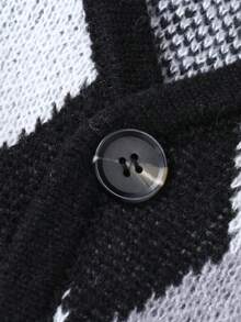 Manfinity Homme 男士菱形印花落肩袖開襟衫 - 彩色 - 查看 4