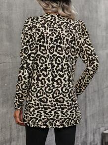 SHEIN LUNE 豹紋開襟大衣