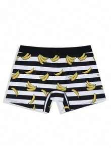 Mężczyźni W paski & Bananowy nadruk Bokserki - Wielokolorowe - Zobacz 2