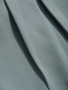 DAZY High Waist Plicated Detail Straight Leg Pants - Cadet Blue - View 8