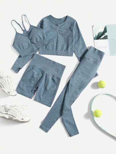 Softness Absorbs Sweat Breathable Seamless Sports Set Workout Set