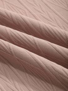 FRIFUL Solid Ruffle Hem Smock Dress,Fall Clothes - Khaki - View 8