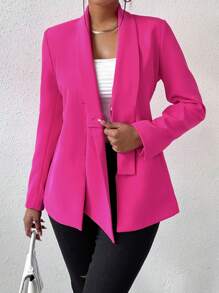 Zolique Solid Shawl Collar Blazer Fall Cloth For Women