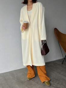 FRIFUL 纯色落肩前开襟女式外套，秋季女装