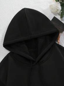 INAWLY 汽车和字母图案抽绳保暖内衬连帽衫 深厚感情 我对纽约有着深厚的感情 不眠之城 纽约 梦幻之城 美好氛围，长袖上衣