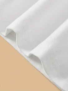 Baby Girl Casual Hamburger & Letter Pattern Long Sleeve Round Neck Top, Suitable For Autumn - White - View 6