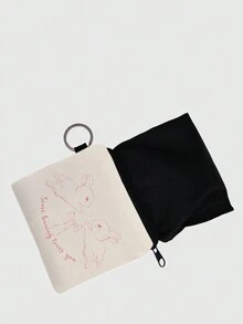 ROMWE Kawaii 1入組標語兔子圖案零錢包 - 彩色 - 查看 2