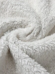 SHEIN 男小童千鳥格毛絨內襯連帽外套 - 黑與白 - 查看 3