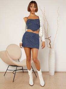 SHUZIA Pointy Toe Beaded Slip On Slouchy Boots - Beige - View 6