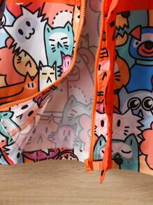 男嬰卡通和字母圖案連帽外套