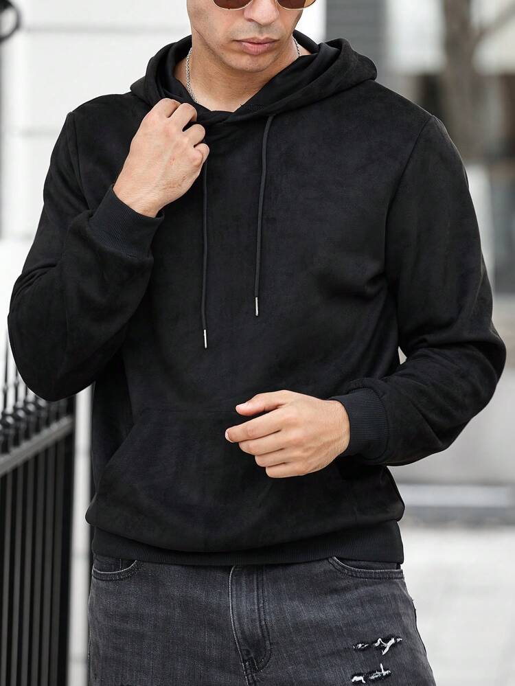 Men Letter Graphic Drawstring Hoodie