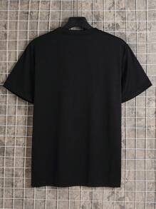 Áo thun & Áo lót Nam Lá thư Giải trí - màu đen - Xem 2