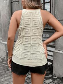 Flirla Plus Solid Knit Top