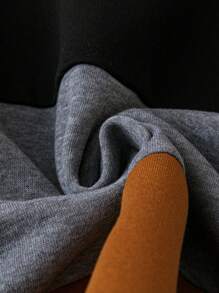 SHEIN LUNE 加色塊鈕扣細節運動衫 - 銅色 - 查看 3