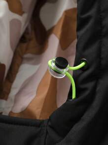 Manfinity Homme Áo khoác có mũ trùm đầu có khóa kéo cho nam - màu đen - Xem 10