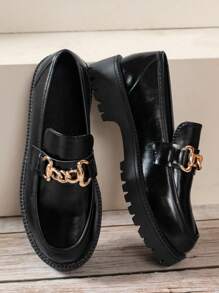 女式平底皮鞋、女式校鞋、女式樂福鞋