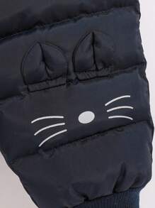 SHEIN Baby Boys Cartoon Graphic Pants - Navy Blue - View 3