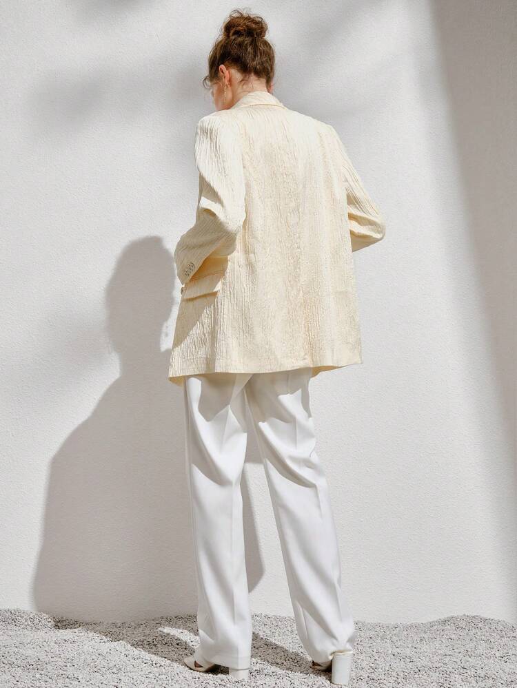 Shawl Collar Open Front Blazer