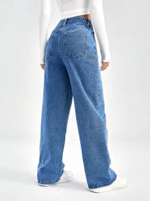 SHEIN EZwear Jeans de pierna ancha