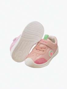 Giày thể thao cho bé trai và bé gái 1-4 tuổi với phần trên bằng da Pu, đế mềm chống trượt - Hồng - Xem 8