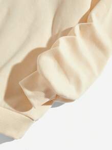 青少年男孩长袖卡通人物印花套头卫衣 - 米色 - 查看 4