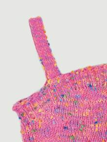 SHEIN MOD Space Dye Drop Shoulder Cardigan & Cami Knit Top - Multicolor - View 4